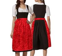 Women's Oktoberfest Outfit Bavarian Fancy Dress Costume Beer Maid Plaid Carnival Dirndl Costumes Traditional German for Festivals