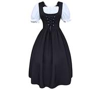 Women's Oktoberfest Outfit Beer Wench Fancy Dress Costume With Attached Apron Bavarian Women German Dirndl Carnival Halloween Costumes For
