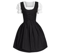 Women's Oktoberfest Outfit Costume Fancy Dress Beer German Maid Wench Adult Up Costumes Party Plaid Traditional For