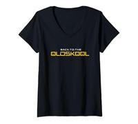 Womens Old Skool Rave, Raving, 90s Free Party raver V-Neck T-Shirt