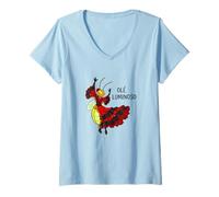 Womens Olé Luminoso Dancing Firefly Funny V-Neck T-Shirt
