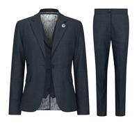 Women's Olive Three-Piece Tailored Fit Suit in Prince of Wales Check