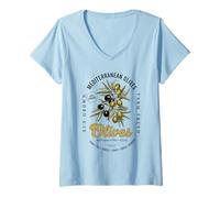 Womens Olives Mediterranean Farms100% Fresh Olive Oil Lover V-Neck T-Shirt