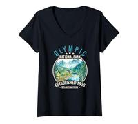 Women's Olympic National Park | Washington | Outdoor Hiking V-Neck T-Shirt