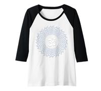 Womens OM White Yoga Raglan Baseball Tee