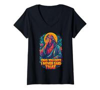 Womens OMG Guys I Never Said That Funny Chistian Joke Jesus Humor V-Neck T-Shirt