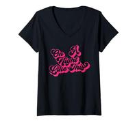 Womens On A Night Like This Club Disco Celebration Party Retro V-Neck T-Shirt
