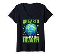Women's On Earth As It is in Heaven V-Neck T-Shirt
