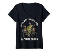 Women's On My Way to Hoard Fabric and Cause Chaos V-Neck T-Shirt