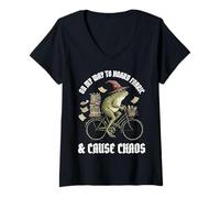 Women's On My Way to Hoard Fabric and Cause Chaos V-Neck T-Shirt
