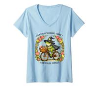 Women's On My Way to Hoard Fabrics and Cause Chaos Funny Sewing V-Neck T-Shirt