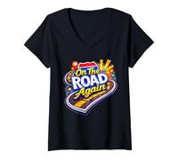 Women's On The Road Again V-Neck T-Shirt