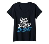 Womens Once Again I Have Decided to Be Difficult Sassy |- V-Neck T-Shirt