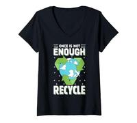 Women's Once is Not Enough Recycle V-Neck T-Shirt