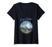 Womens Once Upon A Time Enchanting Fantasy Realm V-Neck T-Shirt