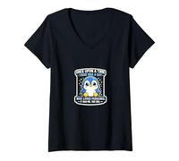 Women's Once Upon a Time There was a Boy Who Loved Penguins V-Neck T-Shirt