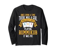 Womens Once Upon A Time There was A Girl Playing Rummikub Long Sleeve T-Shirt