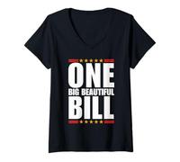 Womens One Big Beautiful Bill Funny V-Neck T-Shirt