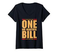 Womens One big beautiful bill, one big beautiful bill funny V-Neck T-Shirt