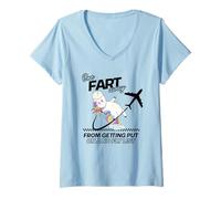 Womens One Fart Away From Getting Put On A No Fly List V-Neck T-Shirt