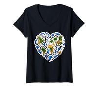 Women's One Heart Many Pieces V-Neck T-Shirt