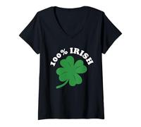 Women's One Hundred Percent Irish V-Neck T-Shirt