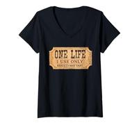 Women's One Life 1 use only Results May Vary V-Neck T-Shirt