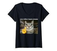 Womens One Million Beers Please V-Neck T-Shirt