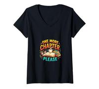 Women's One More Chapter Book Lover Reading Aesthetic Mood V-Neck T-Shirt
