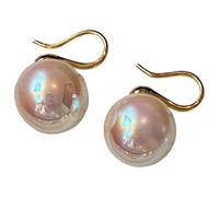 Women'S One Pair Earrings, S925 Sterling Silver, Pearl High Heel Adornment, Austrian Pearl, Unique Style, Suitable For Sensitive Earlobes, Many Dimensions