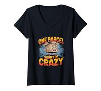 Women's One Parcel Short of Crazy V-Neck T-Shirt