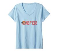 Women's One Piece Buggy The Clown Pirate Logo V-Neck T-Shirt