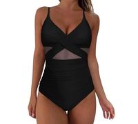 Womens One Piece Swimsuit Mesh thong bikini bathing suit for women swimwear swimsuit for women bathing suit for women tummy control women's bikini panties bikini sets for women uk Black