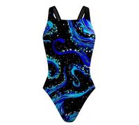 Women's One Piece Swimsuits Gradient Print Modest Swimwear Retro Vintage Padded Push Up Bathing Suits Ladies Sports Surfing Swimsuit Wide Straps Tummy Control Swimming Costume Shaping Swimwear