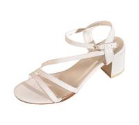 Women's One Sandals Design Sense Fashion Hundred Soft Bottom Shoes, White, 4 UK