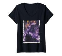 Womens Oni Mask Tattoo - Japanese Yokai Demon V-Neck T-Shirt