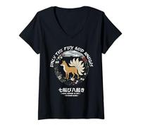 Women's Only Fox God Knows. Nana korobi ya oki. Fall Seven Times V-Neck T-Shirt