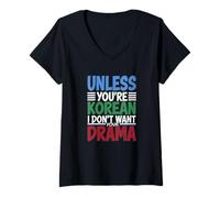 Womens Only Idol Drama Allowed Kpop Vibe V-Neck T-Shirt