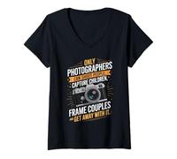 Womens Only Photographers Can Shoot People Quote V-Neck T-Shirt