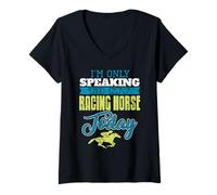 Womens Only Talking to My Speedy Stallion Today V-Neck T-Shirt