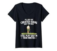 Women's Only The Best Still Play Golf in Their Nineties - 90 Years V-Neck T-Shirt