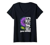 Women's Only Thing to Do is Breathe Suicide Prevention Awareness V-Neck T-Shirt