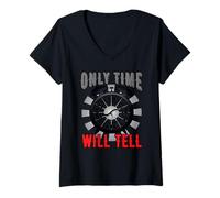 Womens Only Time Will Tell V-Neck T-Shirt