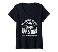 Womens Only You Can Prevent Discrimination Nature Hiking Democracy V-Neck T-Shirt