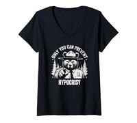 Womens Only You Can Prevent Hypocrisy Nature Hiking V-Neck T-Shirt