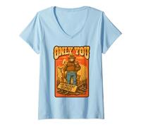 Womens Only You Classic Smokey Bear & Friends Prevent Wildfires V-Neck T-Shirt