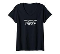 Women's oops i Bought More Craft Supplies, Funny Crafting V-Neck T-Shirt