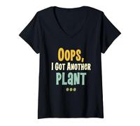 Women's Oops I Got Another Plant Funny Plant Lover Gardening Humor V-Neck T-Shirt