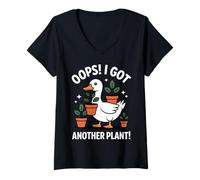 Womens Oops! I Got Another Plant! Plant Lover Humor for Nature V-Neck T-Shirt