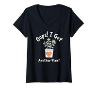 Women's Oops! I Got Another Plant Plants Lover Gardeners V-Neck T-Shirt